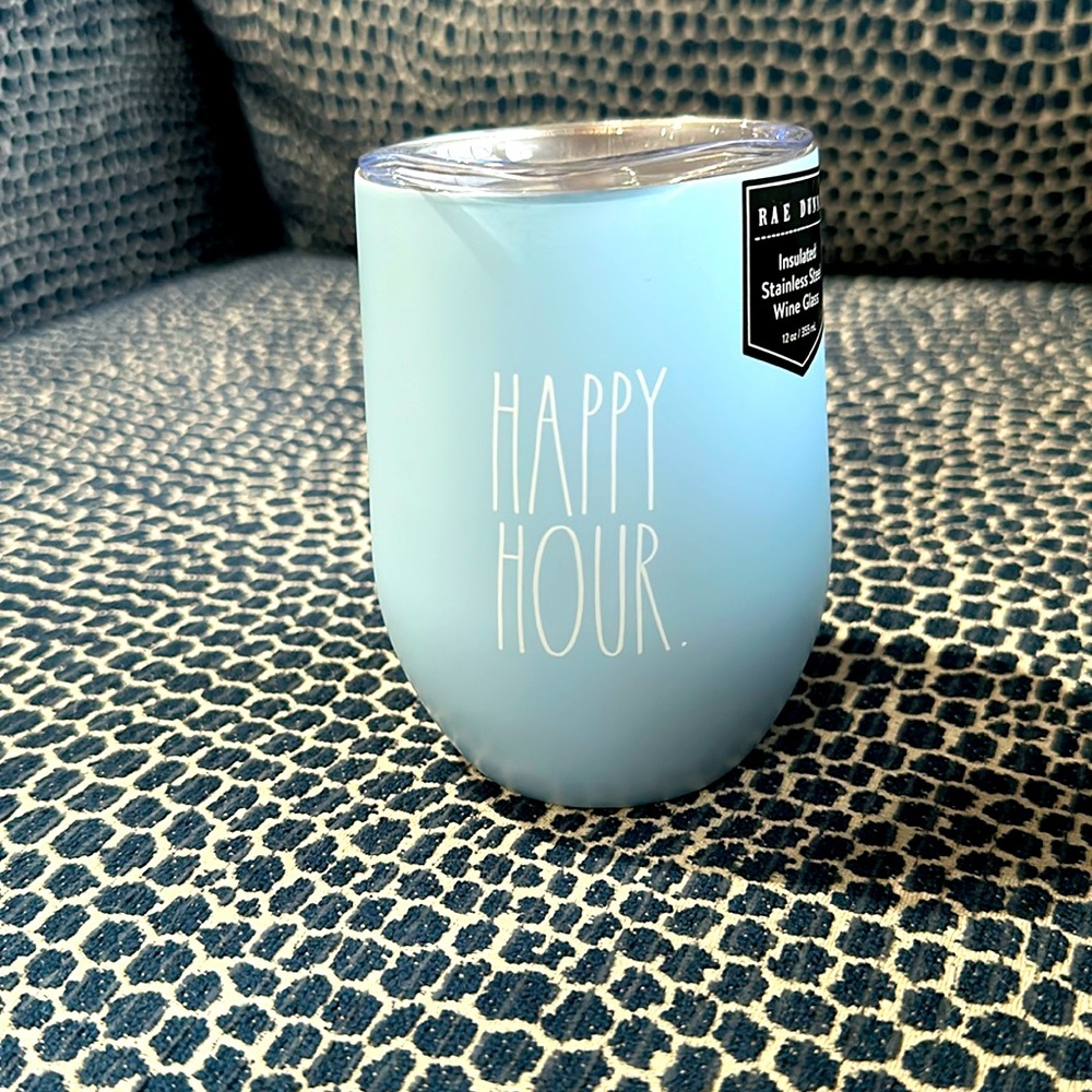 Rae Dunn Stainless Insulated Stemless Wine | Happy Hour